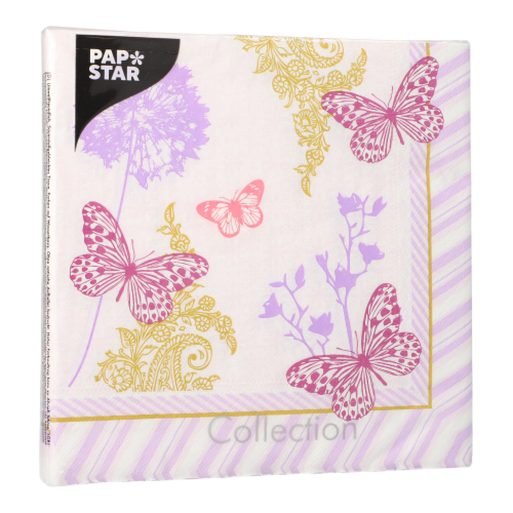 Papstar Servietten, 3-lagig 1/4-Falz 40 cm x 40 cm "Charlene"