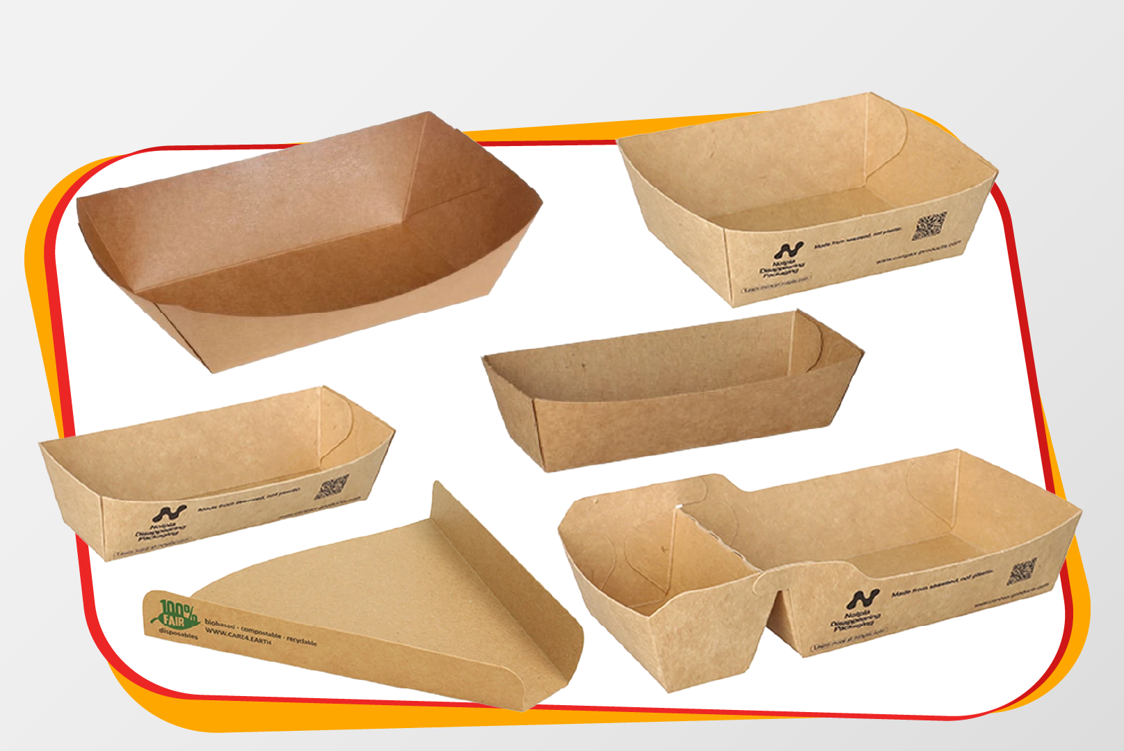 Kartonbehälter, Becherform, Pappschale, Kartonbox, Einwegverpackung