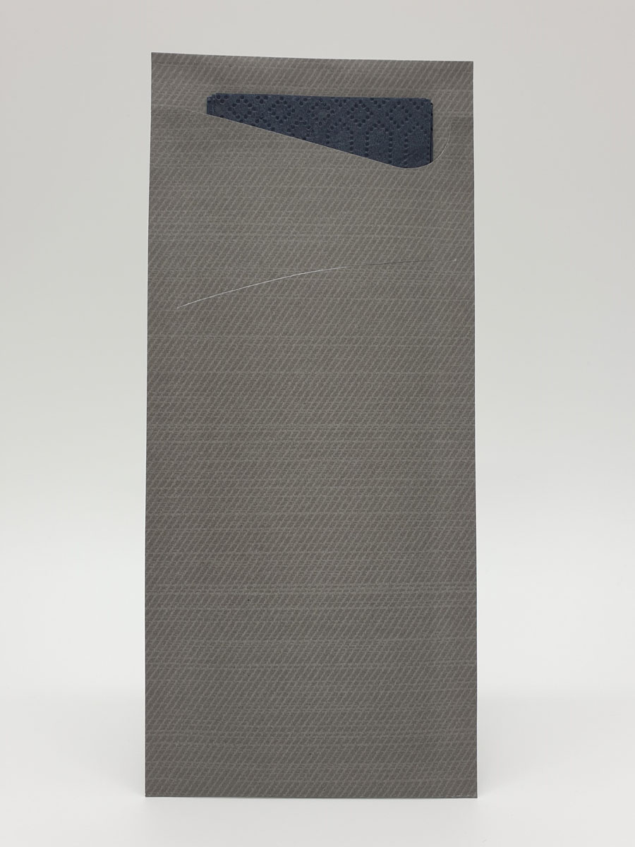 Duni Sacchetto Zelltuch 190 x 85 mm granite grey/schwarz