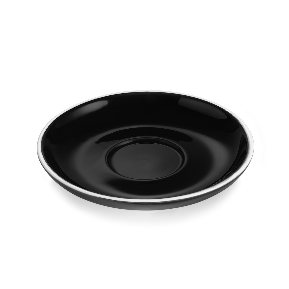 WAS Doppiountertasse Set ITALIA BLACK für 4998 018, Set á 6 Stück, Porzellan