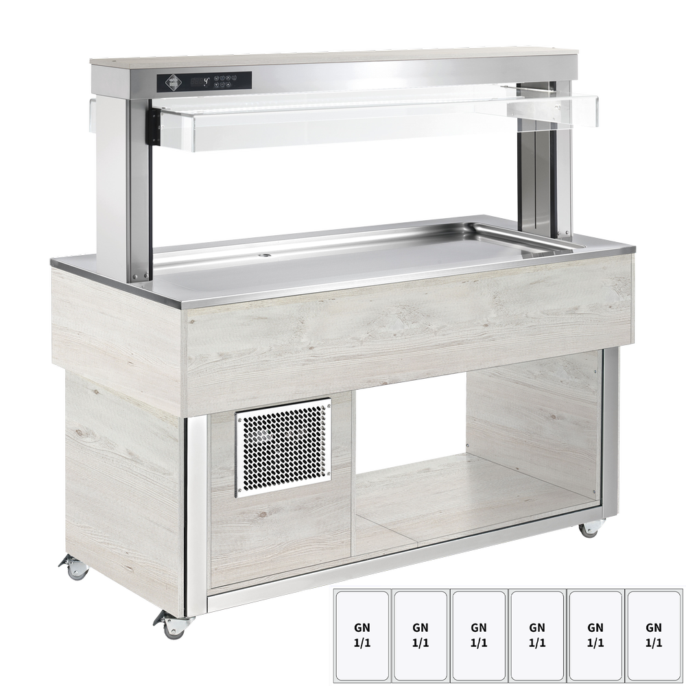 RM Gastro Kühlbuffet GN 6-1/1- 30 mm, Hemlock / RM - TR LIME+ 6H