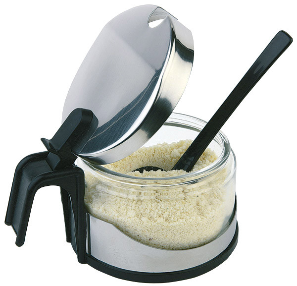 APS Parmesan-Menage -Economic- Ø 10,5 cm, H: 7 cm , Edelstahl, ABS