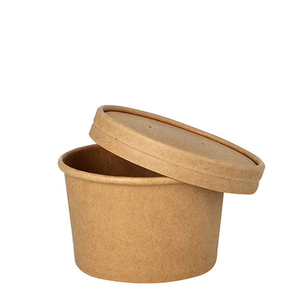 Papstar Suppenbecher, Pappe rund 230 ml Ø 9,8 cm · 6 cm braun