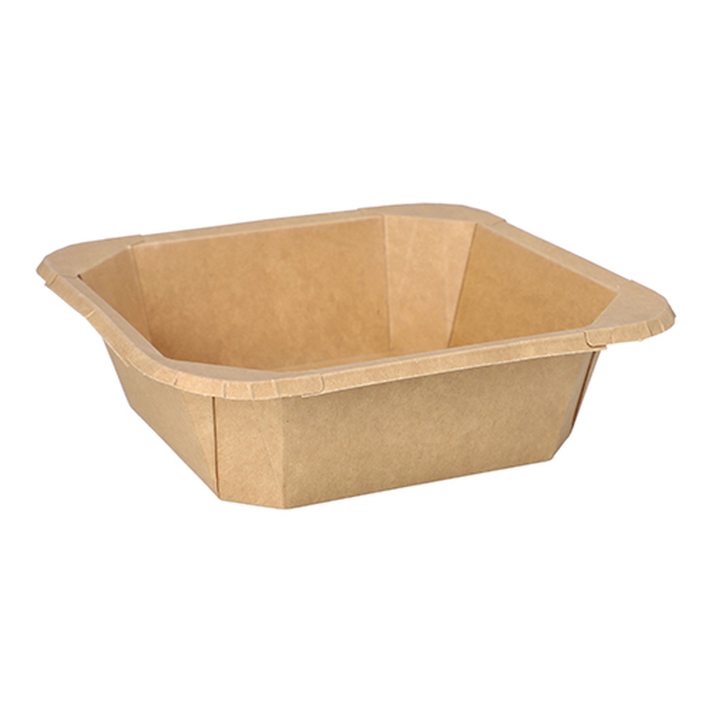 Papstar Lunchboxen, Pappe eckig 1000 ml 5,2 cm x 18 cm x 18 cm braun