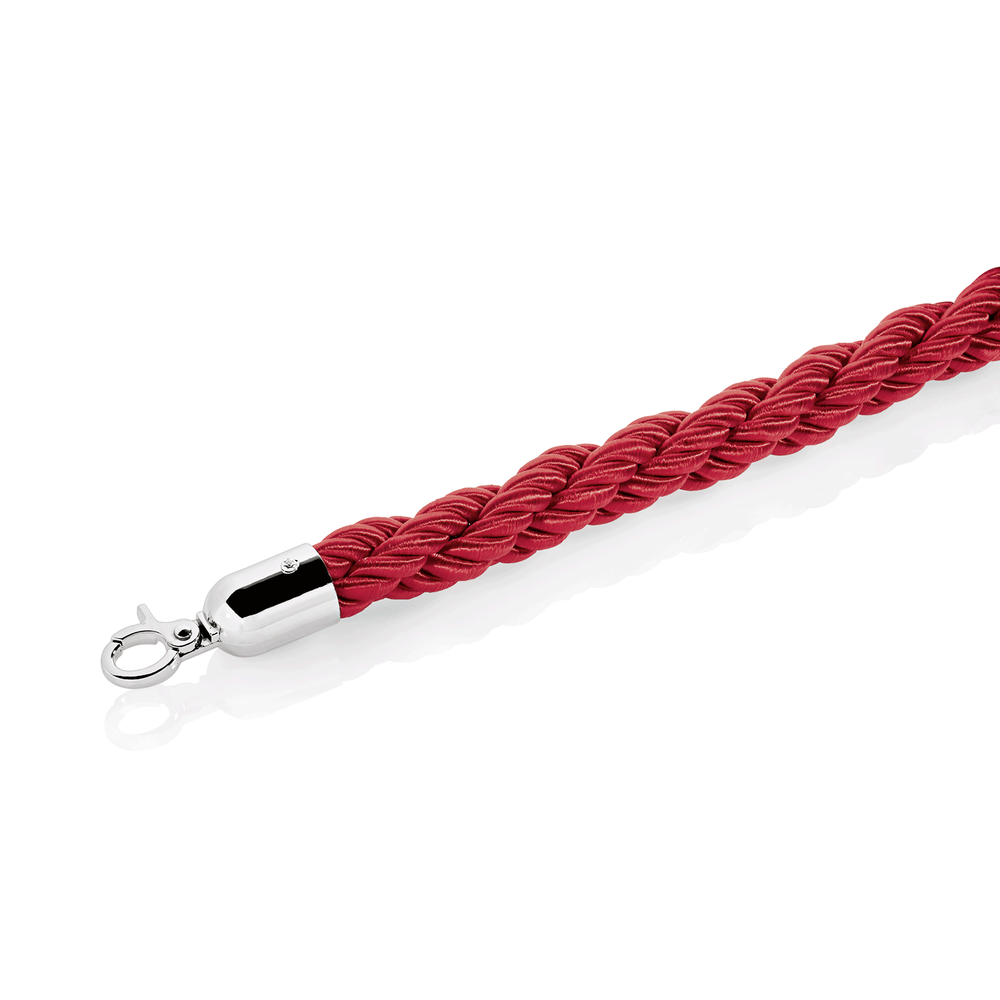 WAS Verbindungskordel, Ø 28 mm, 1,5 m, rot, mit verchromten Beschlägen - C