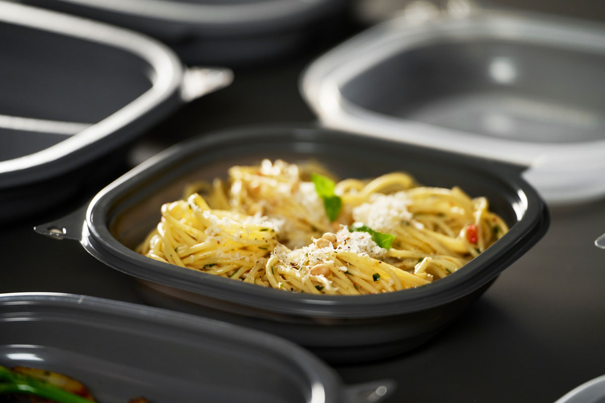Präsentation des Essens, Mahlzeit, Gericht, Pasta, Spaghetti