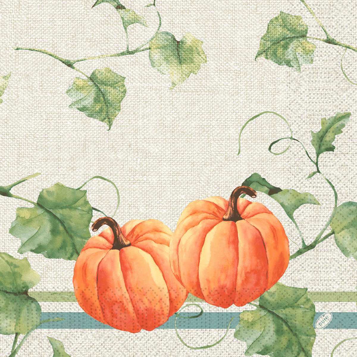Duni Zelltuchservierten 40x40 cm 3-lagig Heritage Harvest 1/4 Falz