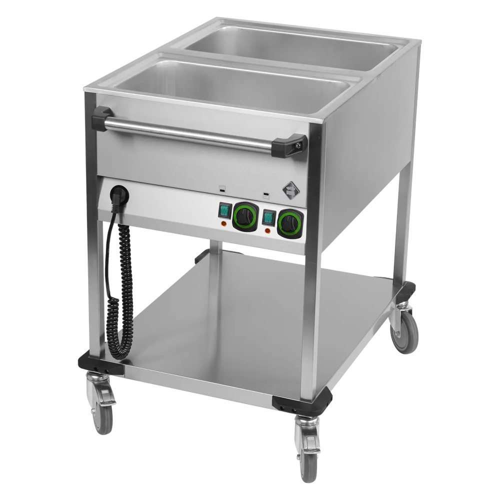 RM Gastro Bain Marie fahrbar elektrisch GN 2-1/1 Steuerung auf der kürzeren Seit