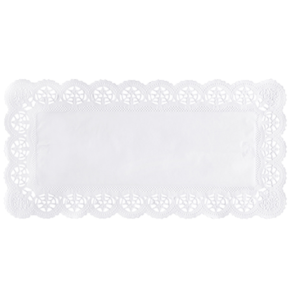 Papstar Spitzenpapiere eckig 34 cm x 17 cm weiss