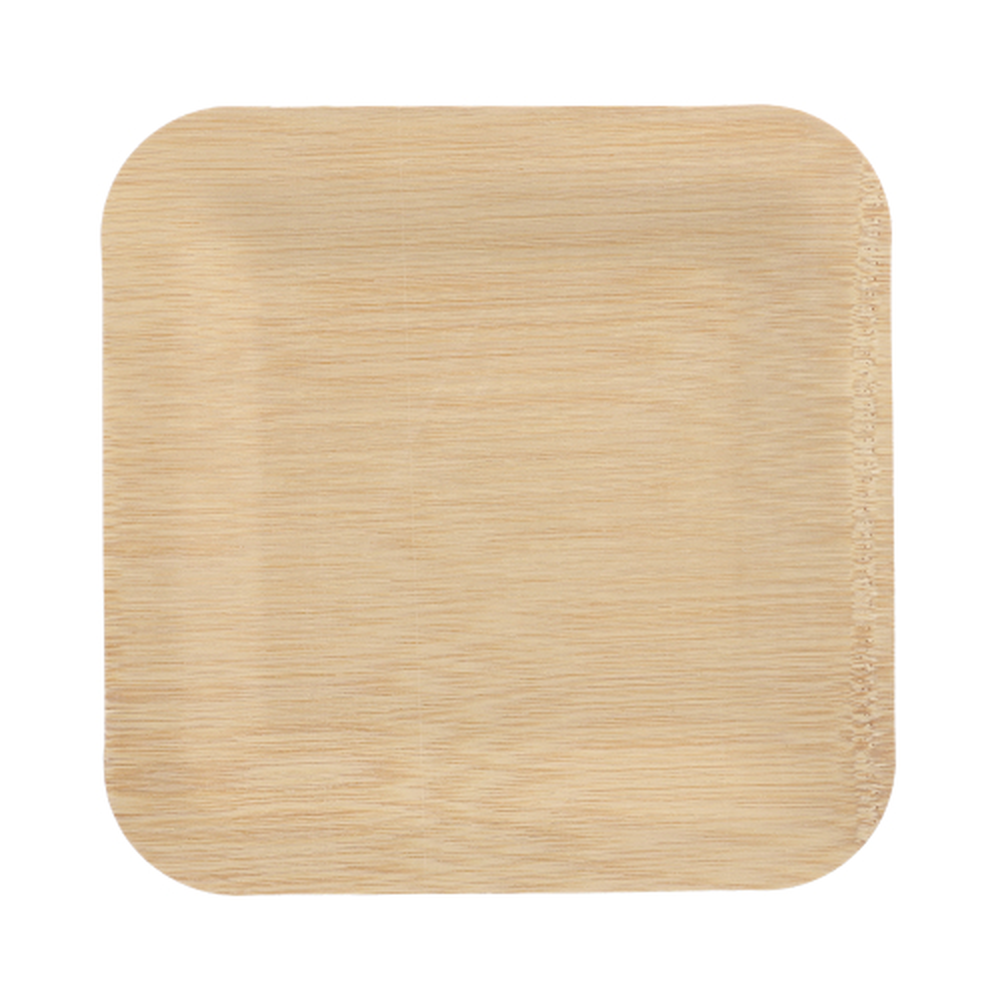 Papstar Teller, Bambus "pure" eckig 1,5 cm x 23 cm x 23 cm