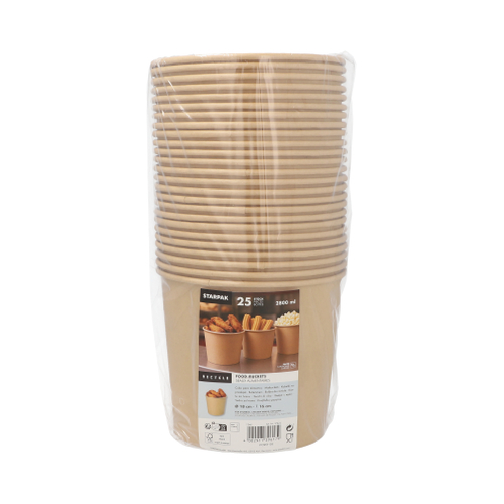 Papstar Food-Buckets rund 2800 ml Ø 18 cm · 16 cm braun
