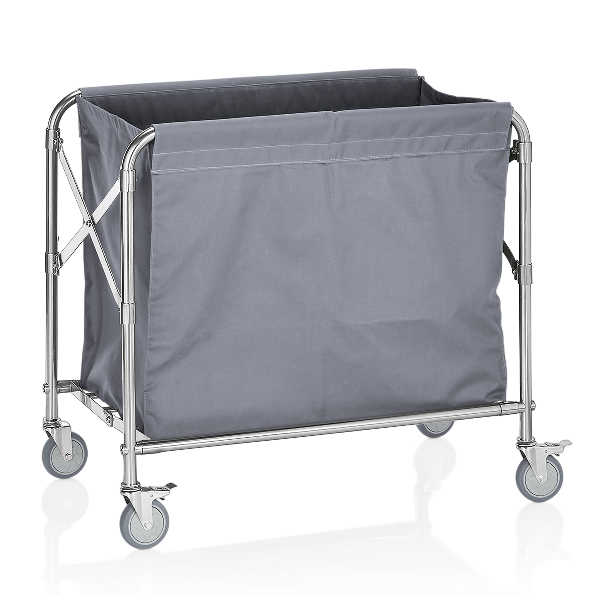 WAS Wäschewagen, 80 x 50 x 85 cm, Edelstahl, Nylon