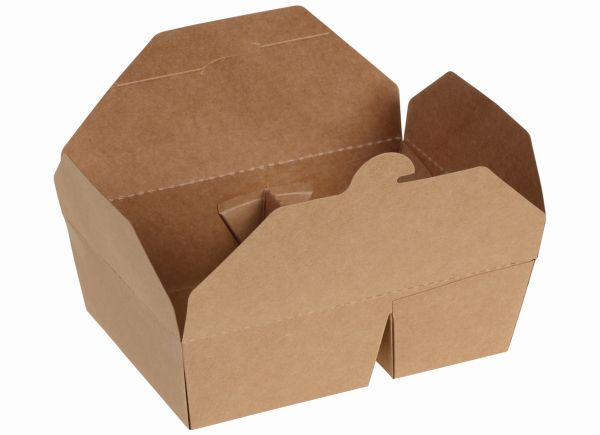 Pacovis Take Away Box 2-tlg. Kraft/PLA 215/197x155/140x65mm