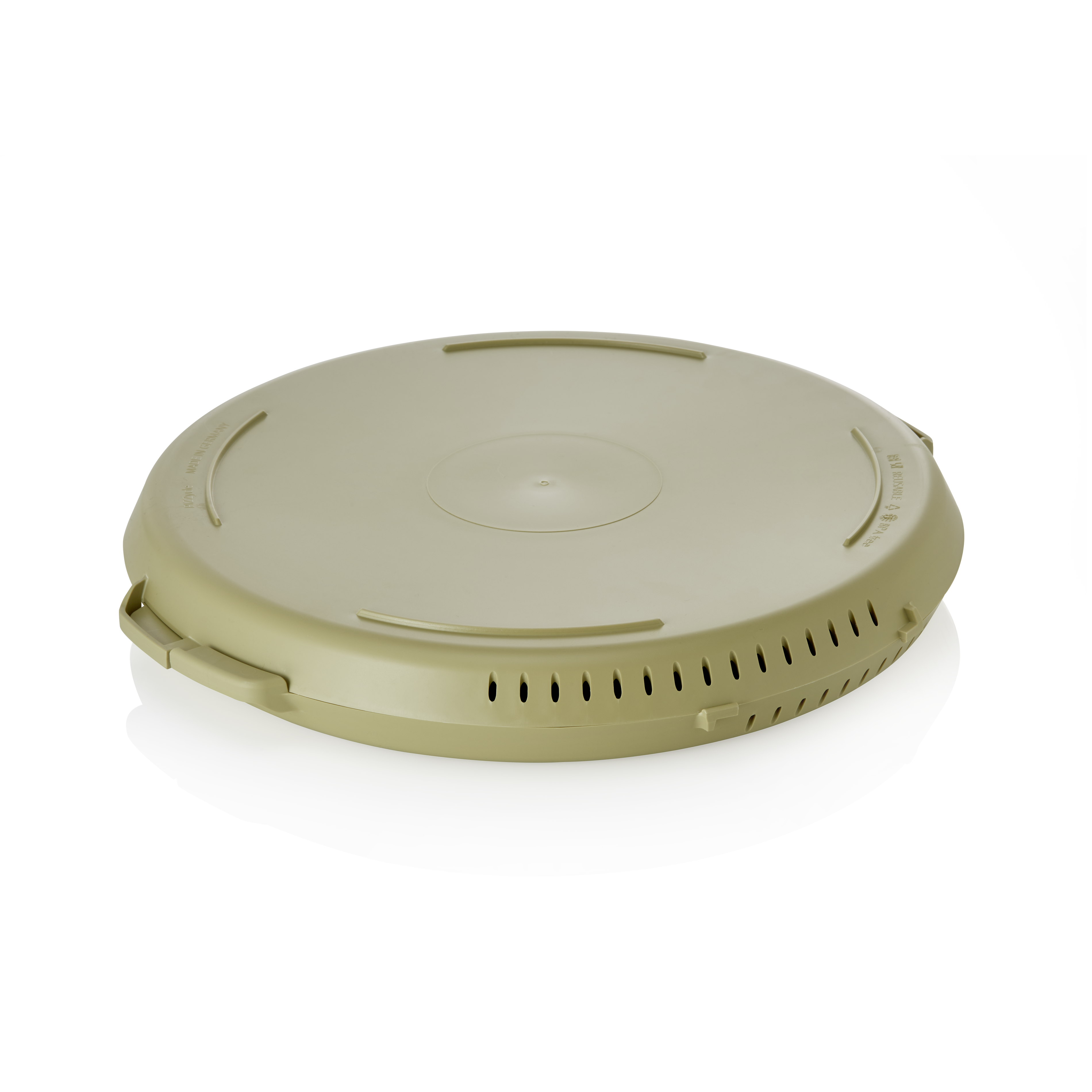 WAS Pizzabox PIZZycle, Ø 35,7 cm, olive, Polypropylen