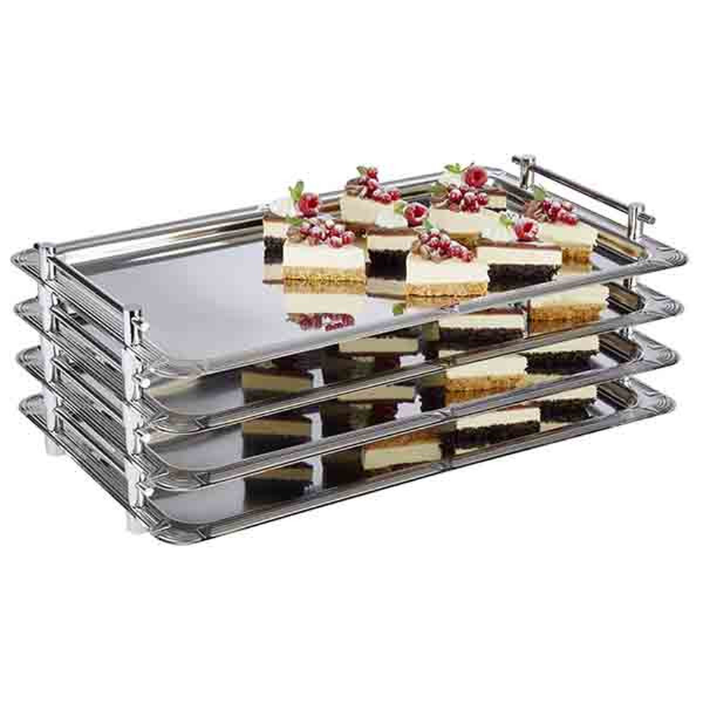 APS GN 1/1 System-Tablett 53 x 32,5 cm, Nutzhöhe 4 cm , 18/10 Edelstahl
