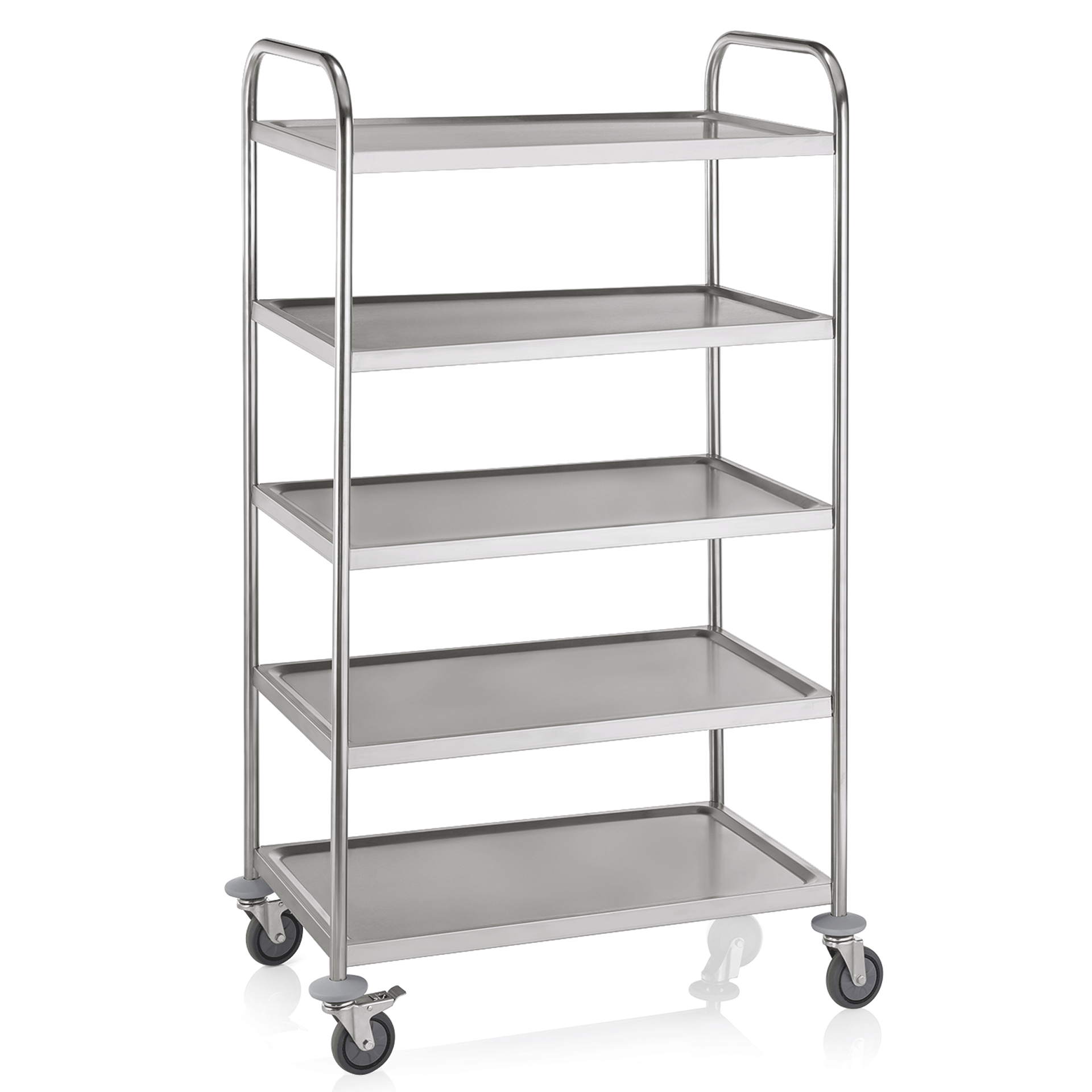 WAS Servierwagen CARGO mit 5 Borden, 85 x 53 x 154 cm, Edelstahl