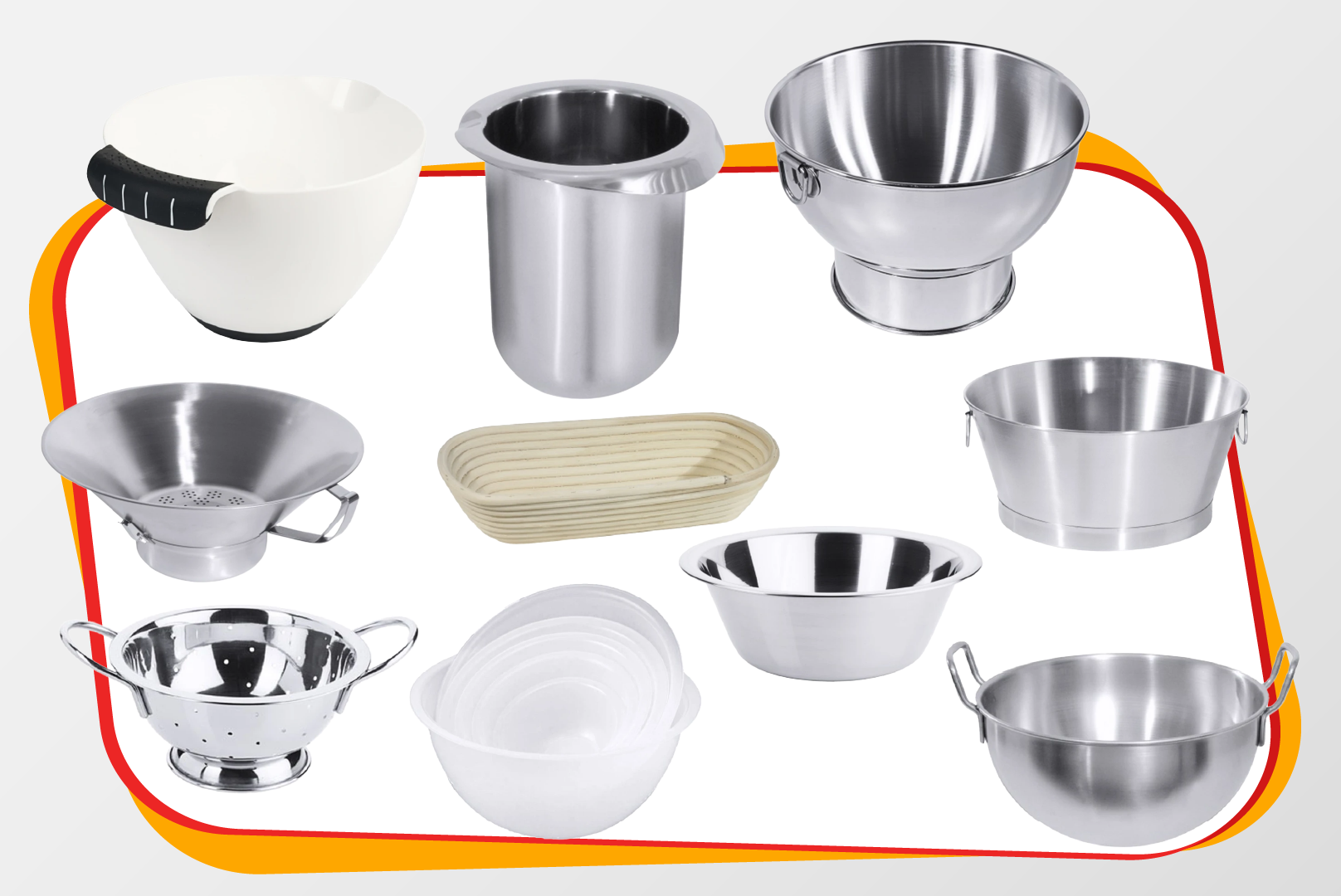 Mixing Bowl, Sieve/Colander, Sieves, Körbchen, Backformen