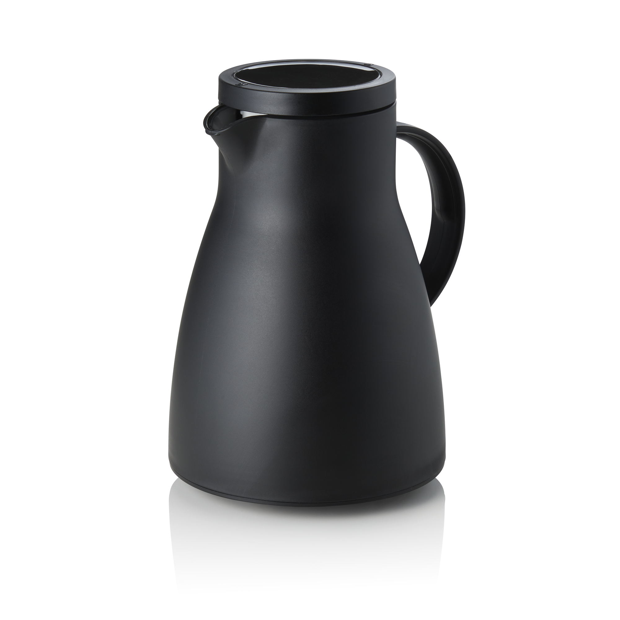 WAS Isolierkanne, 1 ltr., Ø 14,5 cm, Höhe 22 cm, schwarz, Polypropylen