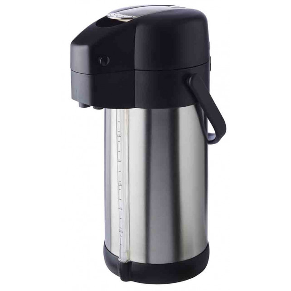 APS Pump-Isolierkanne -PREMIUM- Ø 15 cm, H: 37 cm, 3 Liter , 18/8 Edelstahl, Pol