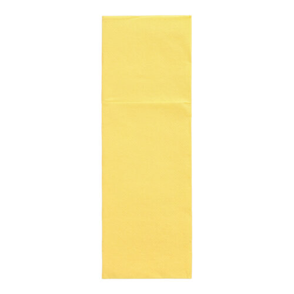 Papstar Servietten "DAILY Collection" 48 cm x 30 cm gelb mit Besteckfalz