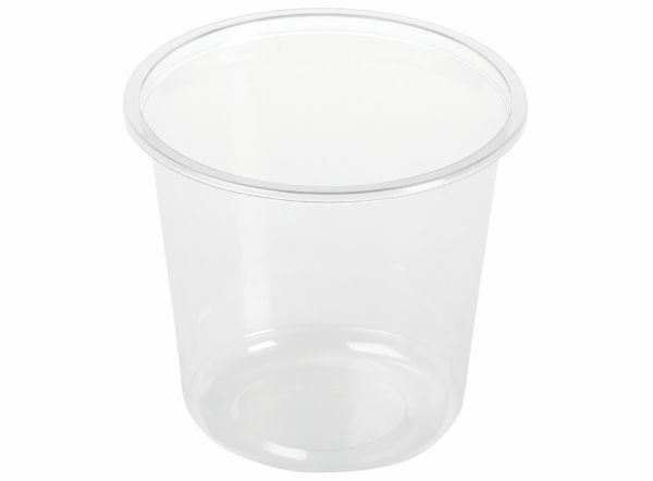 Pacovis Food Container PLA 750ml, transp., Ø121x110mm,