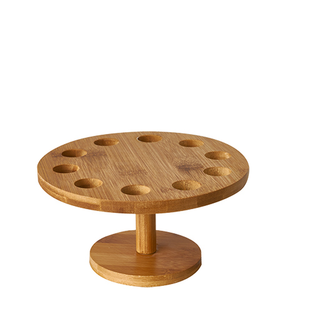 Papstar Tray, Bambus "pure" rund Ø 18 cm · 9 cm für 10 Spitztüten