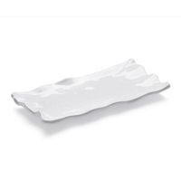 WAS Ruffle Square Fischteller, flach, 35,5 x 17,5 cm, Melamin