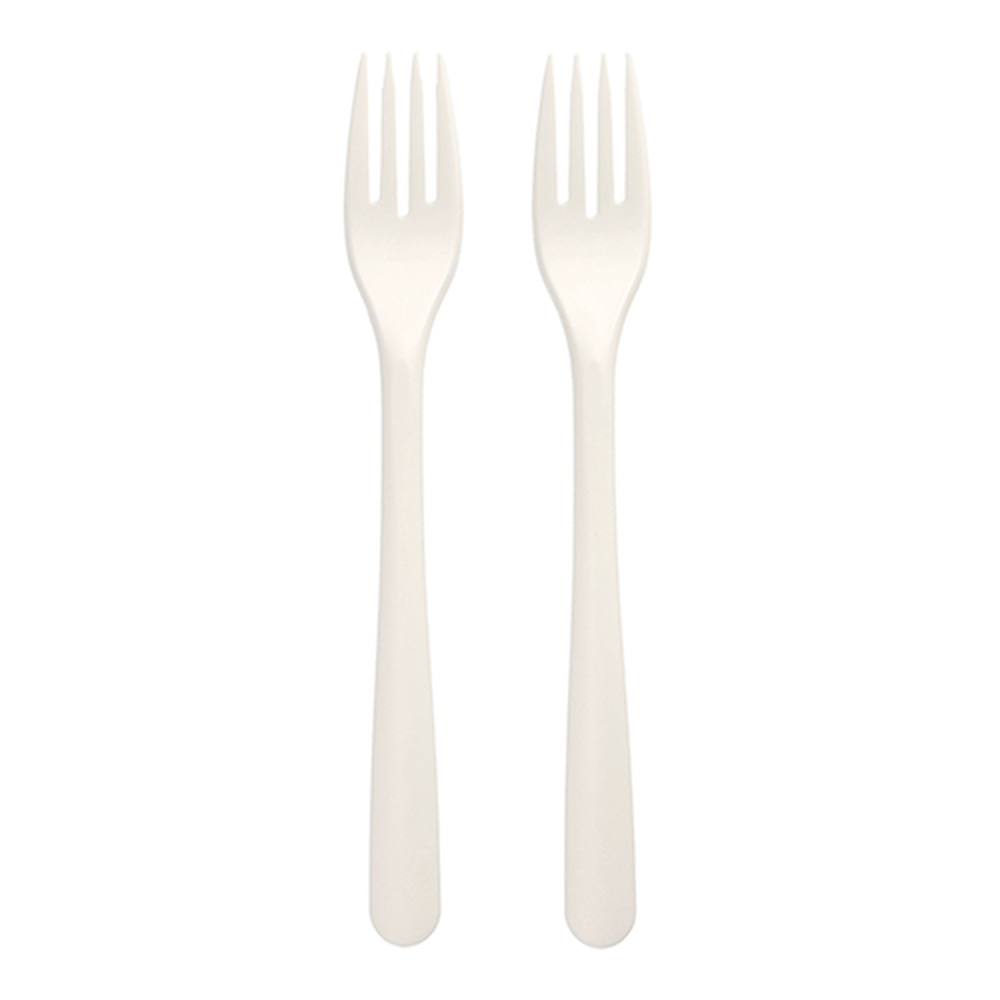 Papstar Gabeln "Folia" C-PLA 19 cm weiss