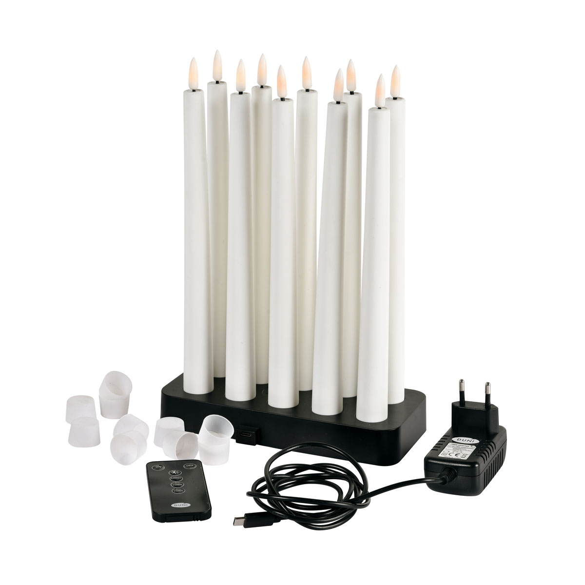 Duni LED SPITZKERZEN SET, KABELLOS, WIEDERAUFLADBAR