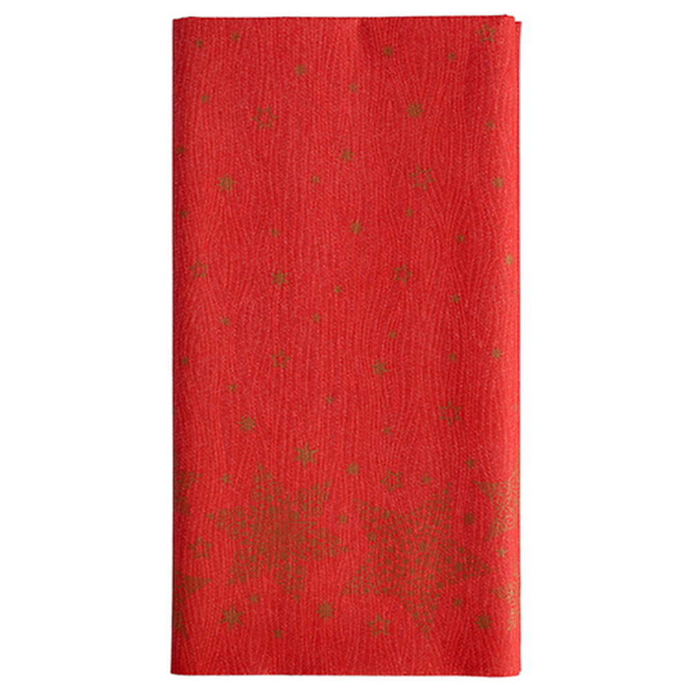 Papstar Tischdecke, stoffähnlich, Airlaid 120 cm x 180 cm rot "Christmas Shine"