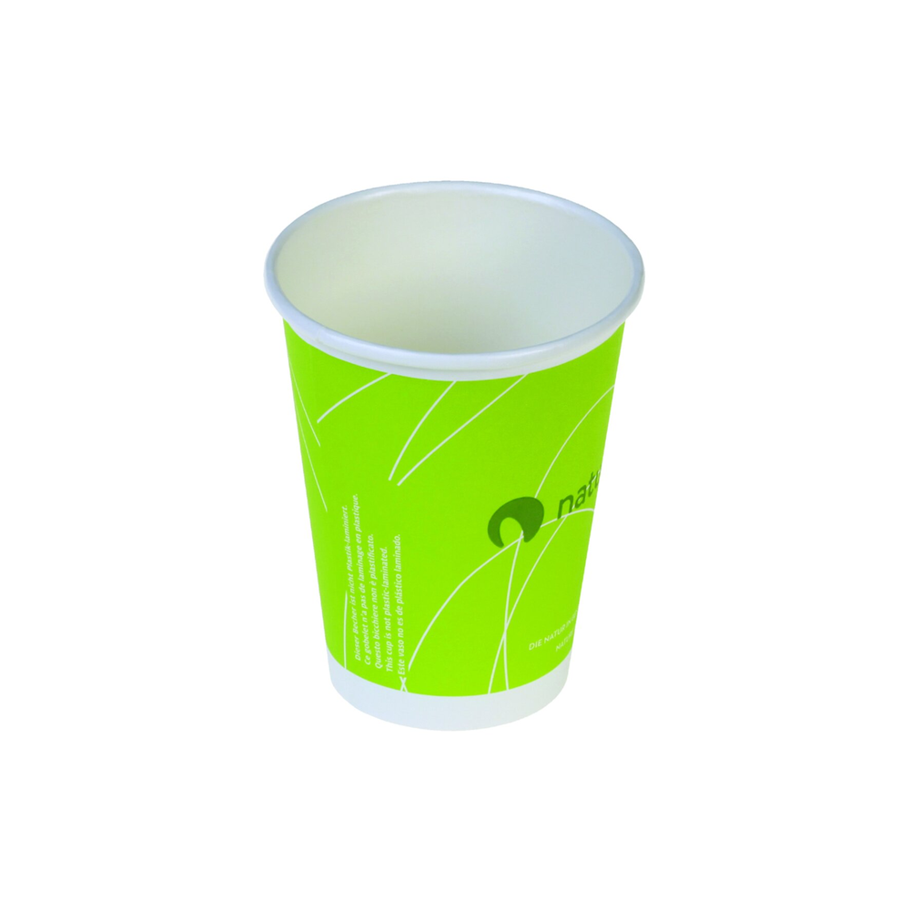 Pacovis Kaffeebecher ohne Plastiklaminierung naturesse Karton grün, 300ml