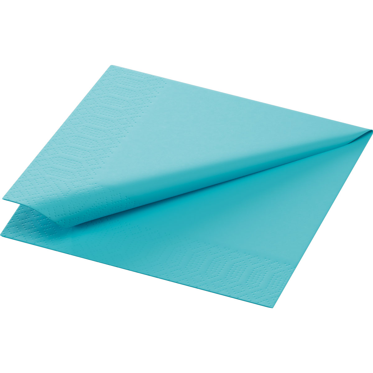 Duni Zelltuchservietten 24 x 24 cm 3-lagig 1/4 Falz mint blue