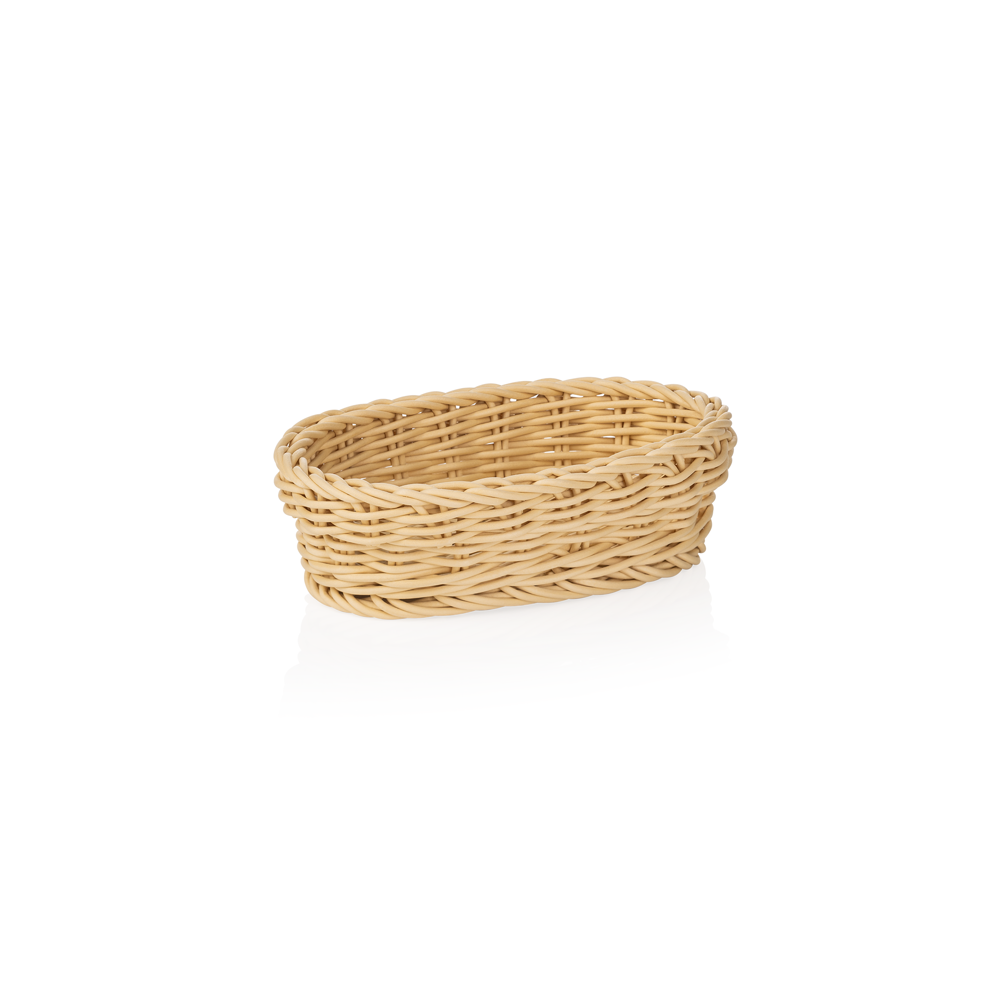 WAS Korb WEAVER PRO Tischkörbe, 19 x 12 x 6 cm, oval, hellbeige, Polypropylen