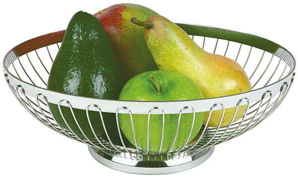 APS Brot- und Obstkorb, oval 20 x 15 cm, H: 7 cm , 18/8 Edelstahl
