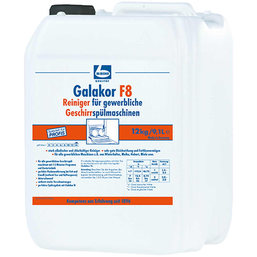 PAPSTAR kg Dr. Becher Galakor F8 Reiniger 9,2 l für gewerbliche Geschirrspü