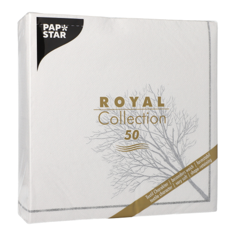 Papstar Servietten "ROYAL Collection" 1/4-Falz 40 cm x 40 cm "Grief"