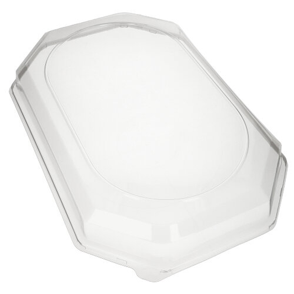 Papstar Deckel für Servierplatten, PET 54 cm x 35 cm x 6,3 cm transparent