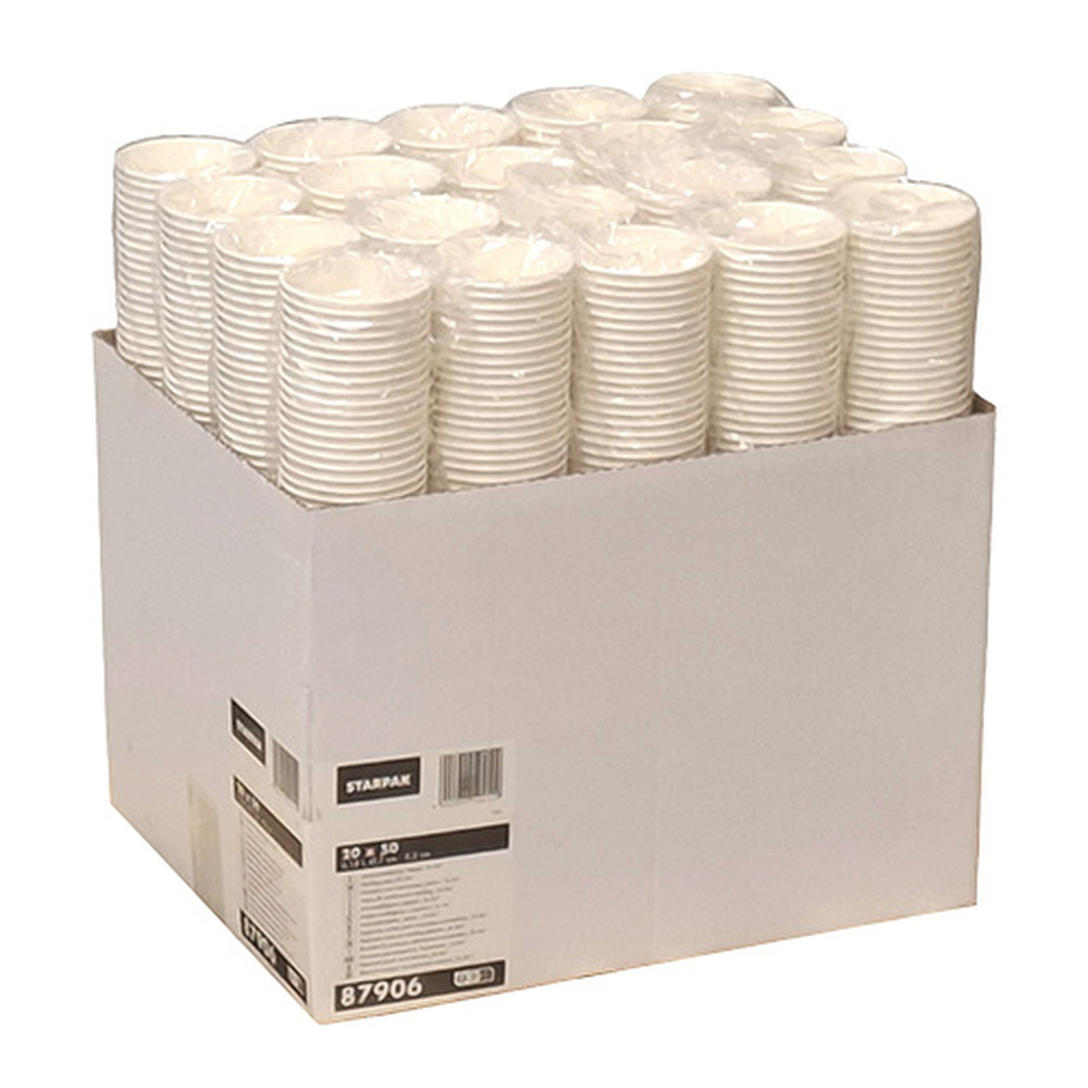Papstar Automatenbecher, Pappe "To Go" 0,18 l Ø 7 cm · 9,2 cm weiss
