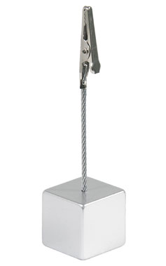 Contacto Kartenhalter 11 cm Würfel mit Krokodilklemme