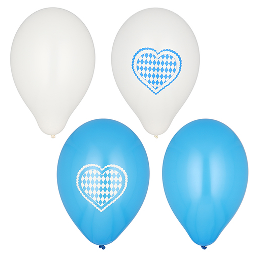 Papstar Luftballons Ø 25 cm farbig sortiert "Bayrisch Blau"