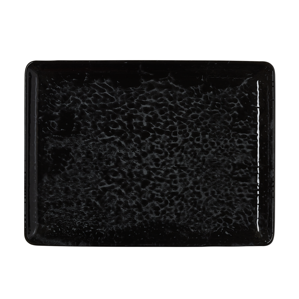 WAS Teller Set VIDA NIGHT, flach, 27 x 20 cm, Set á 6 Stück, night, Porzellan