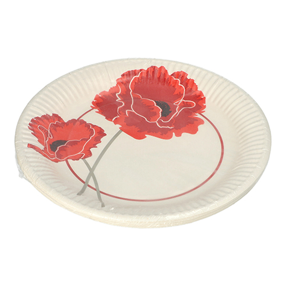 Papstar Teller, Pappe rund Ø 23 cm "Poppy"