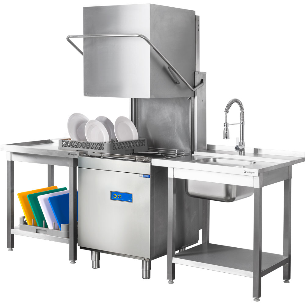 Stalgast Haubenspülmaschine Aqua H3 inkl. Klarspülmittel- und Reinigerdosierpump