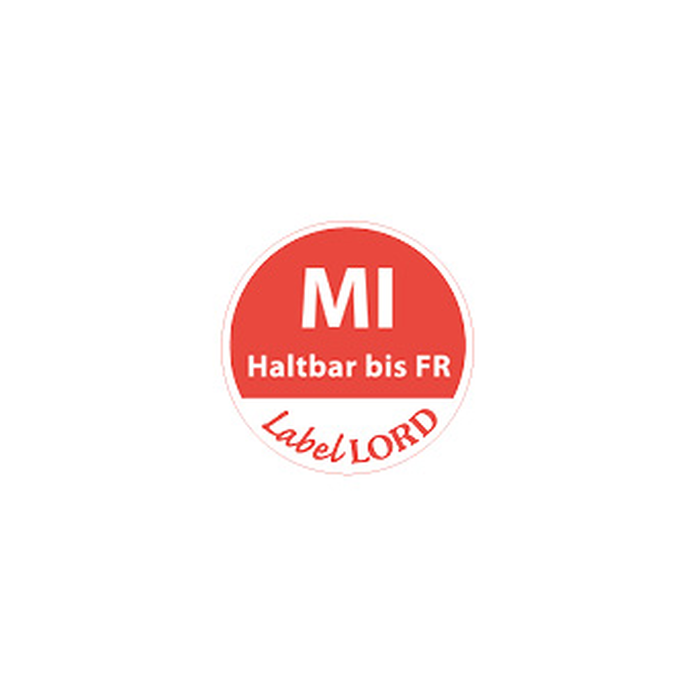 PAPSTAR LabelLord HACCP Lebensmitteletiketten Ø 19 mm rot Aqualabel MI 