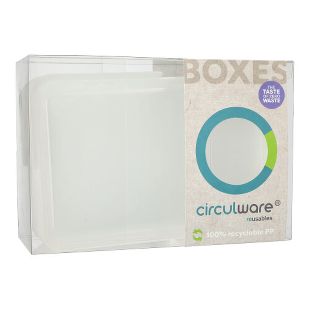 PAPSTAR Circulware Deckel für Schalen Mix & Match eckig 2,5 cm x 15,6 cm x 
