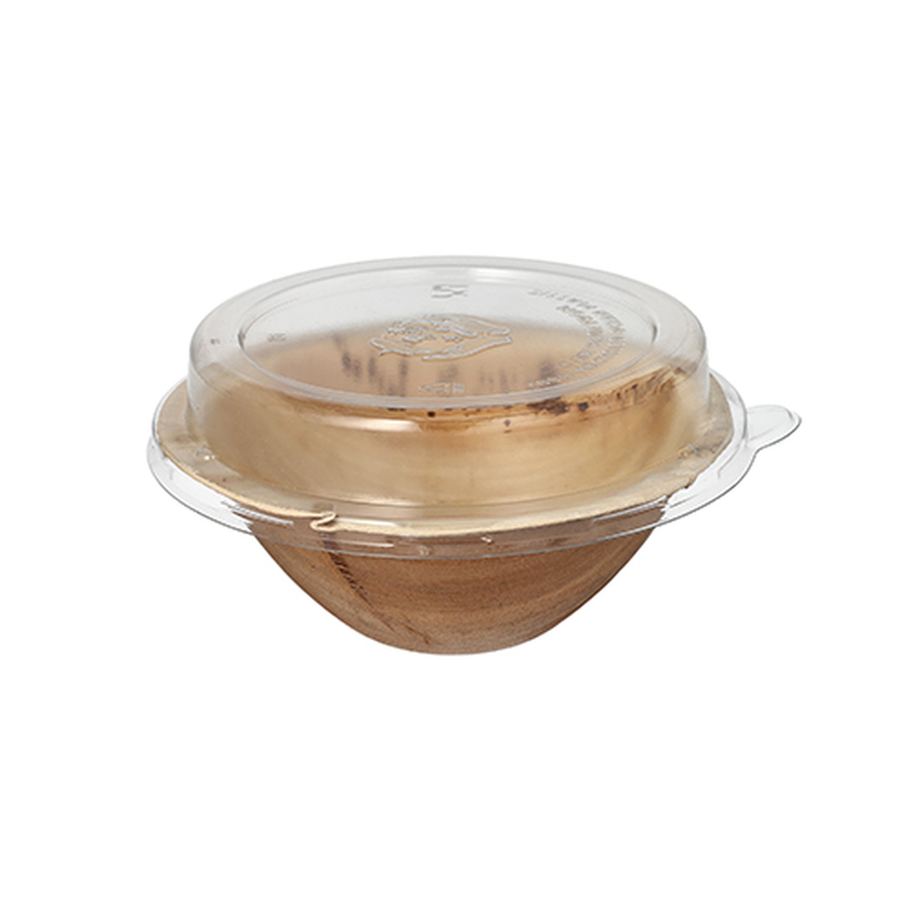 PAPSTAR Schalen, Palmblatt rund 300 ml Ø 15 cm · 8,3 cm mit rPET Deckel Komb
