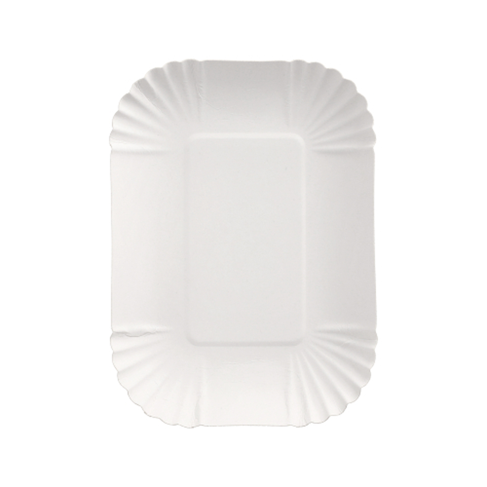 Papstar Schalen, Pappe "pure" eckig 13 cm x 17,5 cm x 3 cm weiss