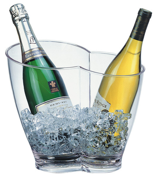 APS Wein- / Sektkühler 30,5 x 21,5 cm, H: 26 cm , MS, glasklar, 4 Liter