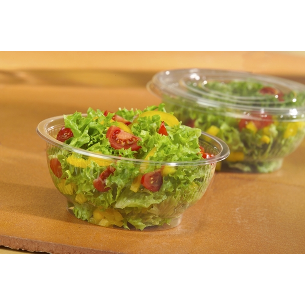 Papstar Deckel für Salatschalen, R-PET rund Ø 18 cm · 1,5 cm klar