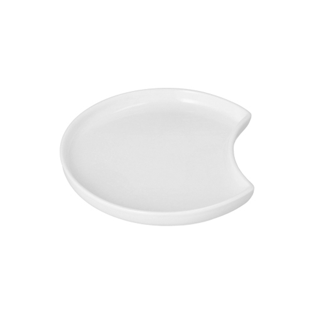 Papstar Teller Porzellan Halbmond Ø 12 cm · 1,2 cm weiss "Ano"